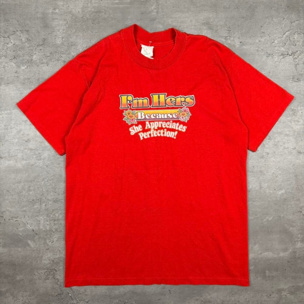 Vintage I'm Hers Perfection Funny Red T Shirt